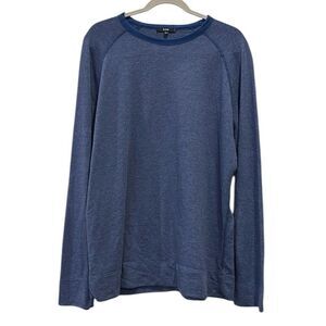 Men’s Benson Blue Crewneck Long Sleeve Athleisure Shirt Sweatshirt Large​​​​​​​​
